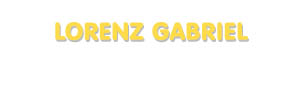 Der Vorname Lorenz Gabriel